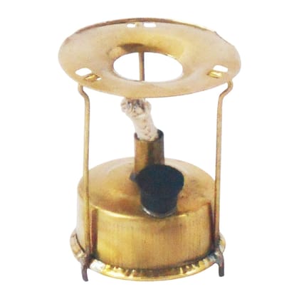 Brass Oil Burner Miniature Toy | Decorative Mini Oil Stove, Height : 2.5 Inch (ZMAS354 C)