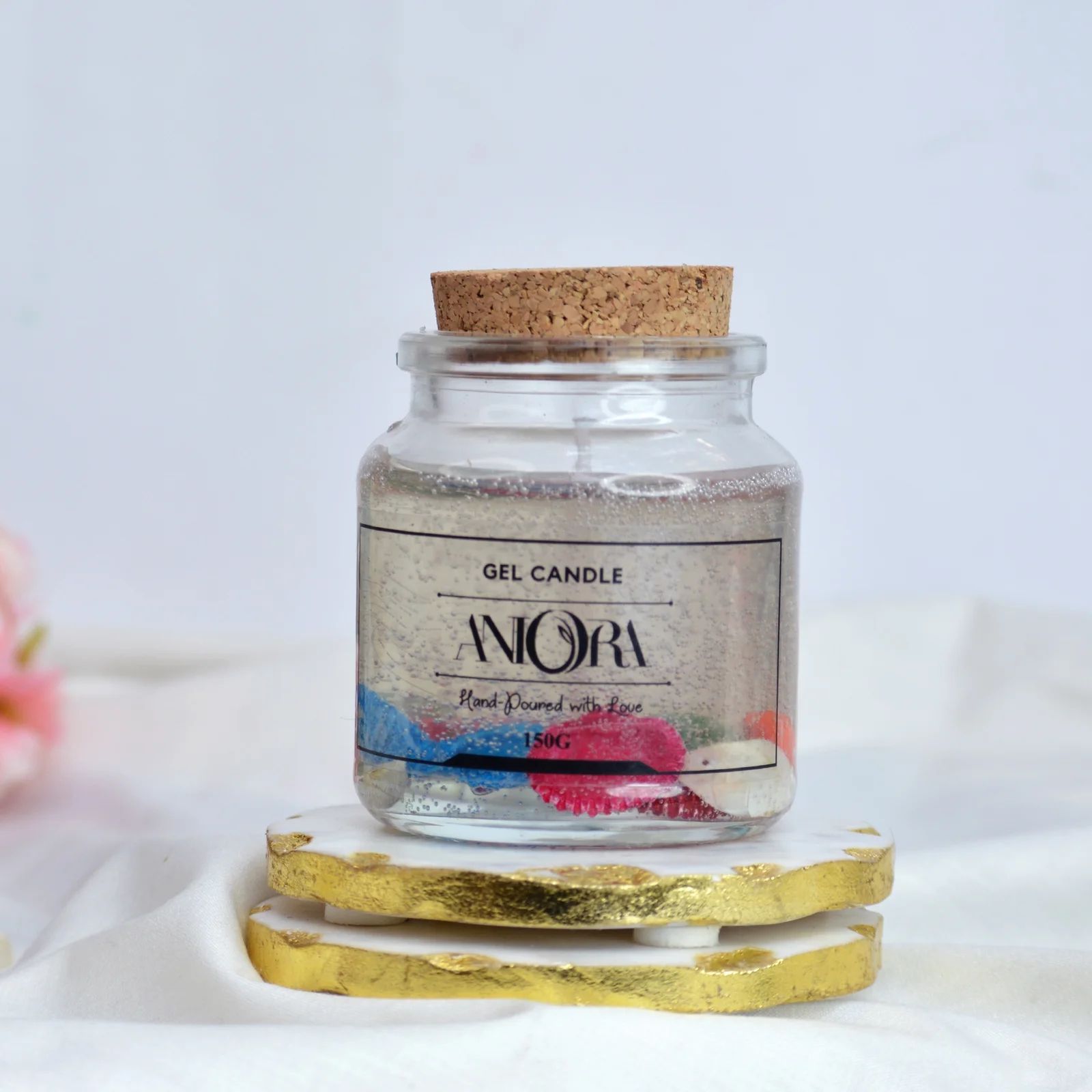 Cork Gel Candle Clear