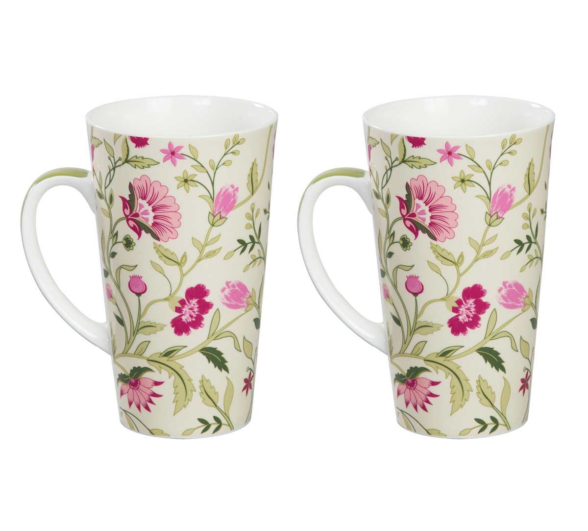 India Circus Rose Mallow Moscheutos Conical Mug Set Of 2