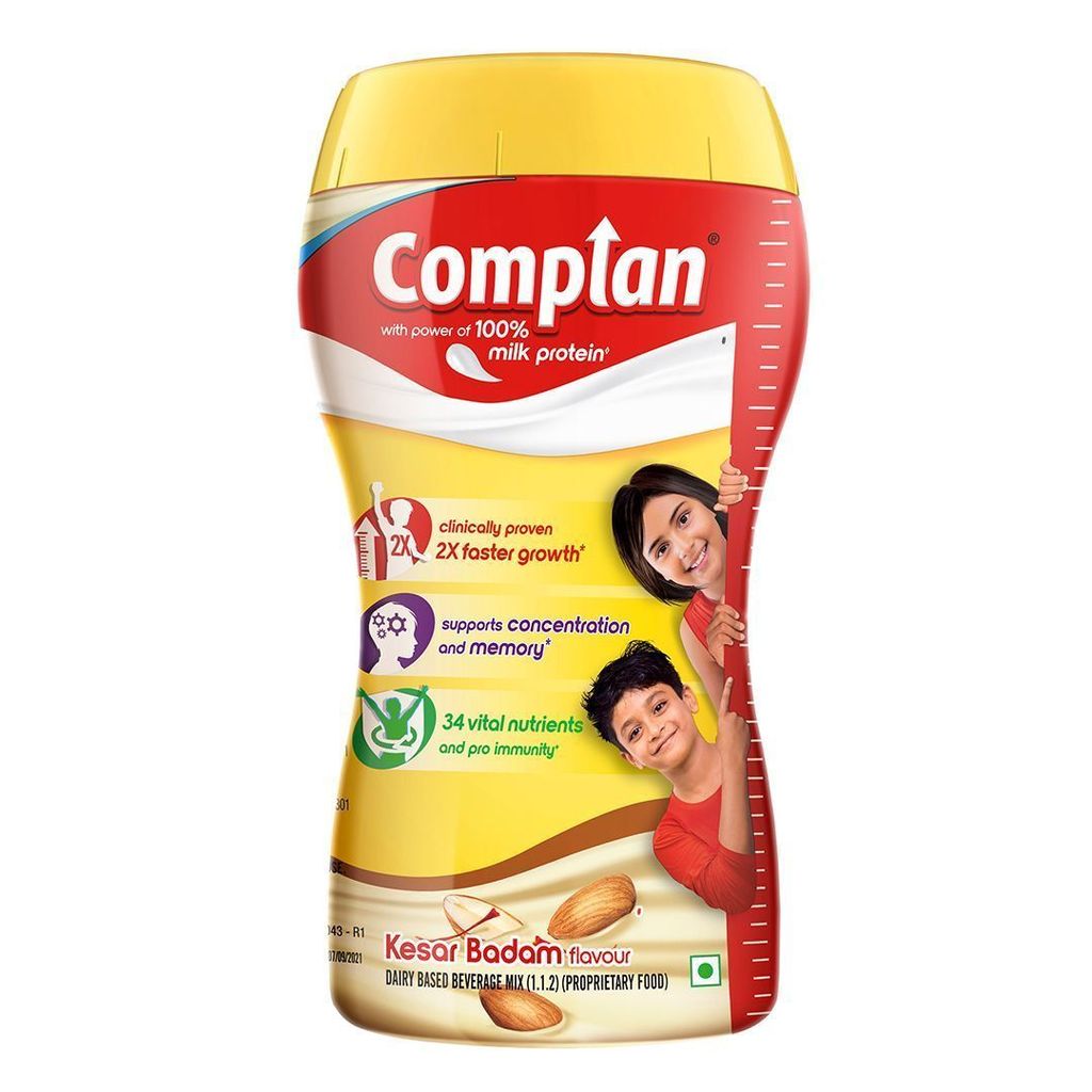 Complan Nutrition Drink Powder for Children, Creamy Classic Flavour, 500 g Jar | Nutrition drink for kids with protein & 34 vital nutrients