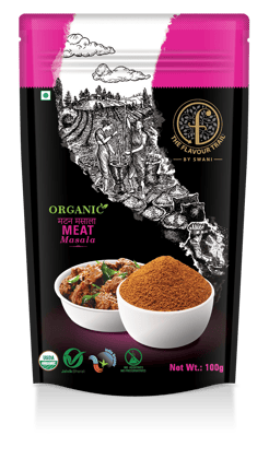 The Flavour Trail - Organic Meat Masala/ Mutton Masala/ Mutton Curry Masala, 100 gm| Organically Farmed | Hygienically Processed | Pesticide-Free