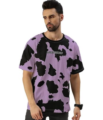 Veirdo Pack of 1 Cotton Oversized Fit Men's T-Shirt ( Purple )