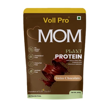 Voll Pro MOM Plant Protein Powder 200g  (Swiss Chocolate Flavour)-Buy 1