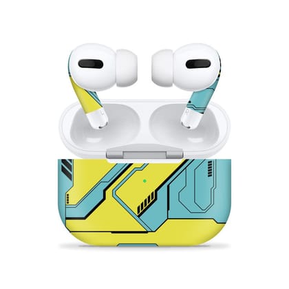 Techy Cyber Yellow Airpods Pro Skin Techy Cyber Yellow Airpods Pro Skin - Default Title