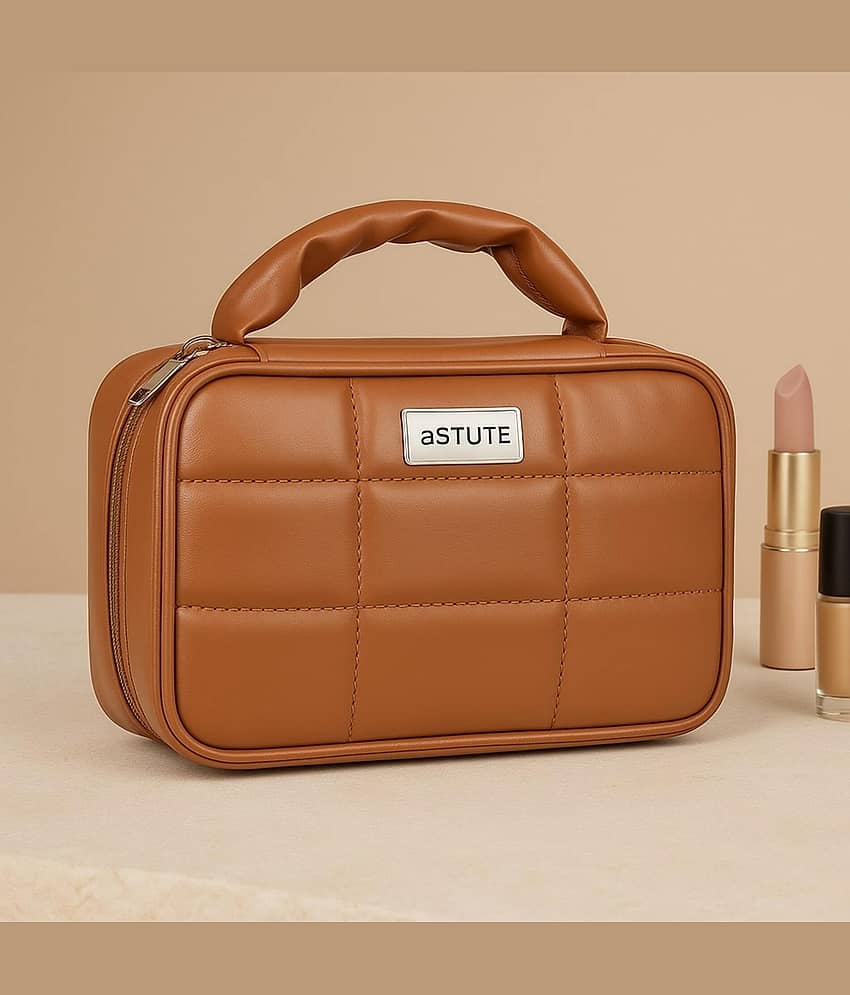 Astute Brown Makeup pouch