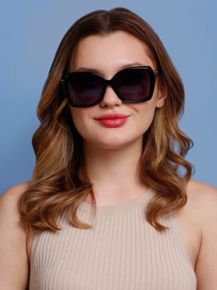 SUNNIES Large Full Frame Plastic Oversized Solid Polarized Women Sunglasses-SNS-11685-C025