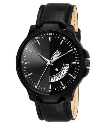 newmen 2076 Day and Date Leather Analog Mens Watch