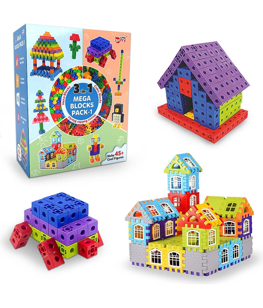 Little Berry 3-in-1 Building Blocks (Pack 1) for Kids - Education & Learning Blocks (125+ pcs)