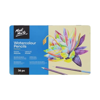 Mont Marte Premium Watercolour Pencil Sets - Choose Your Set-Set of 36 - Tin Pack / MPN0113