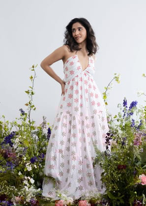 Dahlia Maxi Dress-White / M