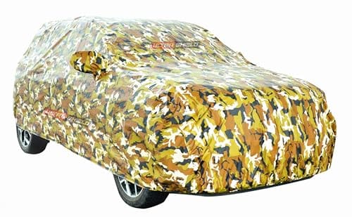 ULTRA SHIELD Army Series 100% Waterproof Car Body Cover for Maruti Suzuki S Cross with Mirror Pockets | Triple Stitched, Elastic, Custom Fit, Heat Resistant, Anti-Dust, All-Weather Cover (Military) ULTRA SHIELD Army Series 100% Waterproof Car Body Cover 