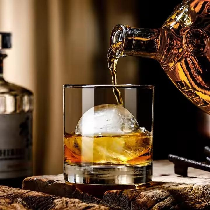 Whiskey Brandy Glasses | 290 ML | Premium Stylish Wine Glass | Old Fashion Rocks Tumblers | Cocktail Scotch and Rum |