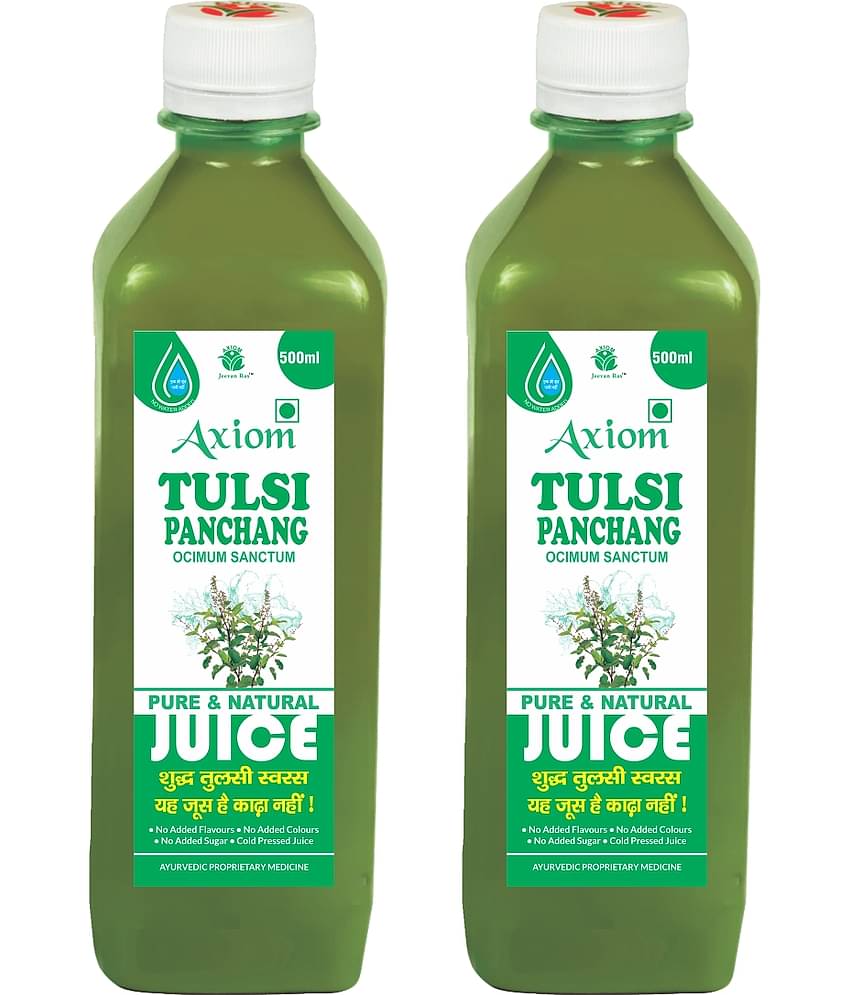 Axiom Tulsi Juice 500ml (Pack of 2)|100% Natural WHO-GLP,GMP,ISO Certified Product