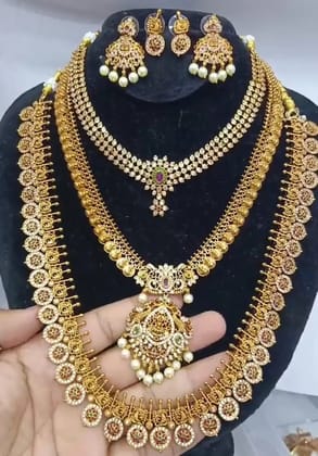 Elegant Jyothi 1 Gram Gold Jewellery Set