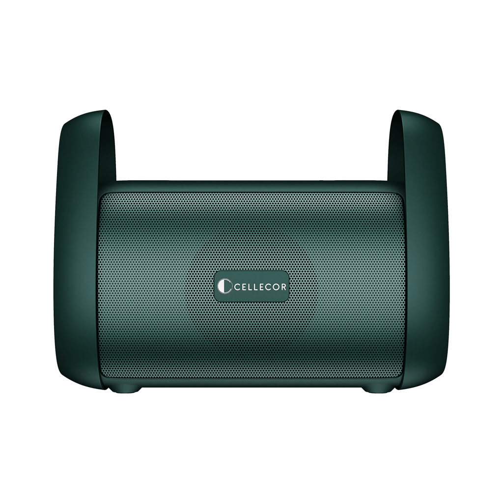 Cellecor CLB-90 STROM | 10 Hr Playtime | BT-v5.3 | 2600mAH | Water Resistant 10 W Bluetooth Speaker-green