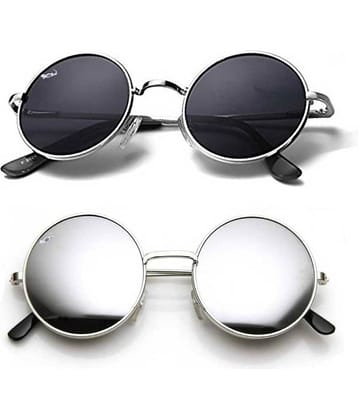 Elligator Black Rectangular Sunglasses ( Pack of 2 )