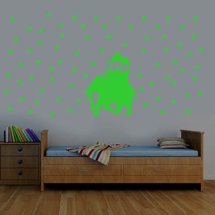 DreamKraft Glow in The Dark Kids Room Decor Radium Sticker (Green, 74 cm X 39 cm)