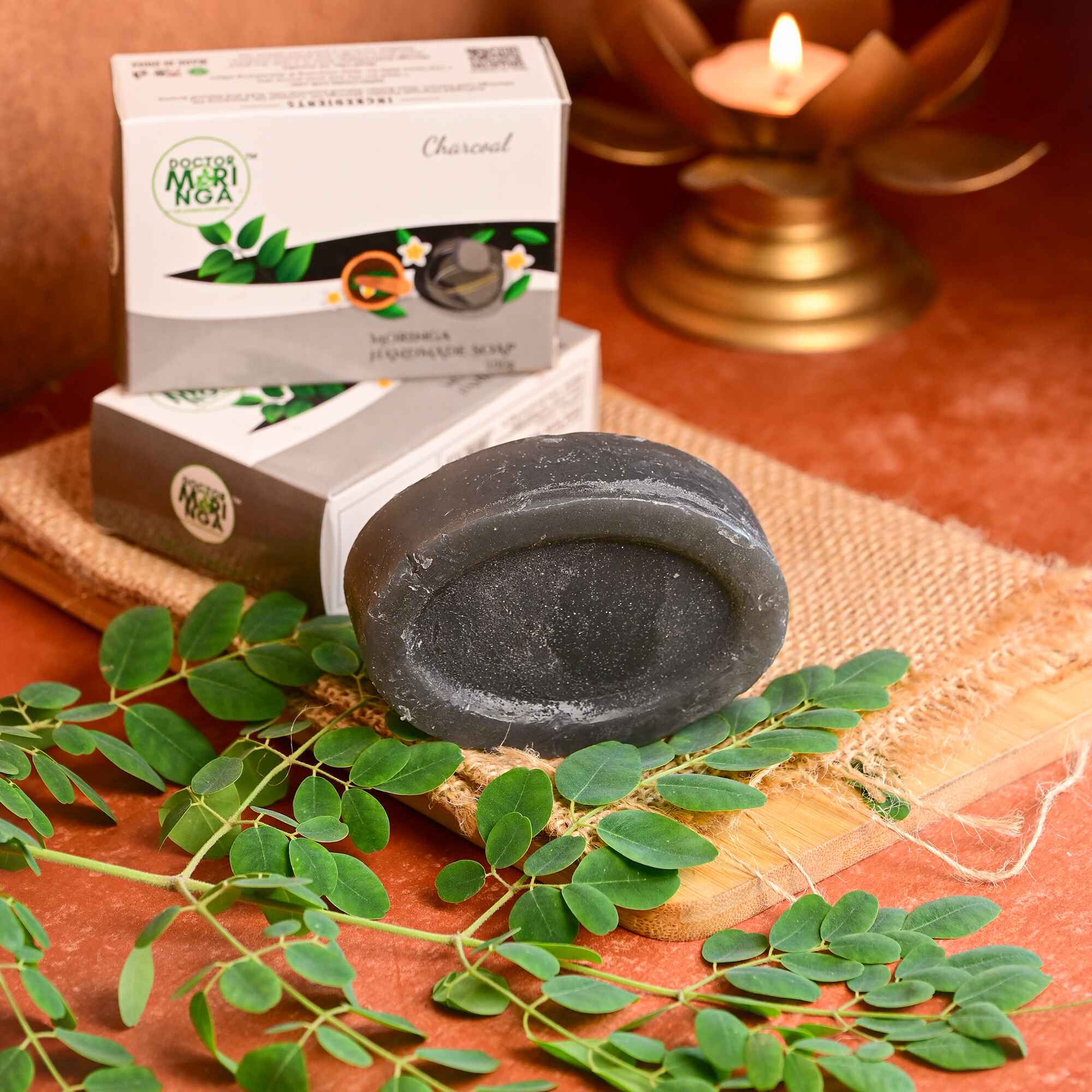 MORINGA HANDMADE SOAP CHARCOAL (BATHING)