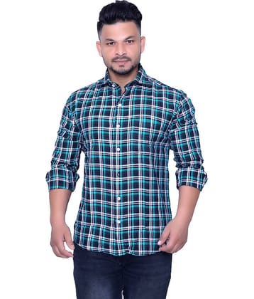 Aish N Ridh Cotton Regular Fit Checks Men's Casual Shirt - Green ( Pack of 1 )