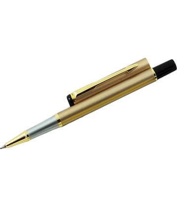 Auteur 801 Golden Color Classic Roller Ball Pen Blue Ink With Golden Trims.