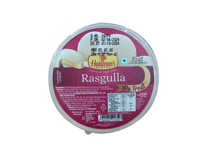 Haldiram's Rasgulla Cup Packed Sweets - 120 Gm