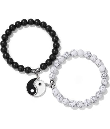 FASHION FRILL Black Bracelet ( Pack of 2 )
