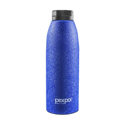 Pexpo 24 Hrs Hot & Cold Stainless Steel Vacuum Insulated ISI Certified Flask, 900 ml, Blue | Thermosteel Flask | BPA-Free | Eco-Friendly | Leak Proof | Home | Travelling | Hiking | Gym