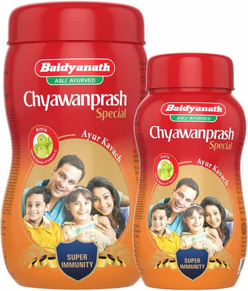 Baidyanath Chyawanprash Special Natural Immunity Booster (Combo of 1 kg & 500 gm) Baidyanath Chyawanprash Special Natural Immunity Booster (Combo of 1 kg & 500 gm)