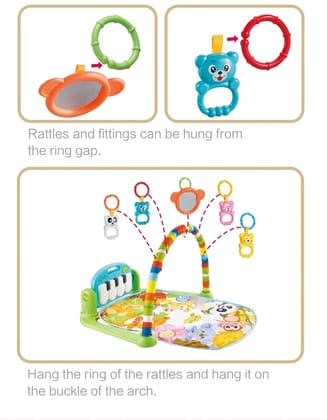 ToysBuddy Kick and Play Multi-Function ABS High Grade Plastic Piano Baby Gym and Fitness Rack Products