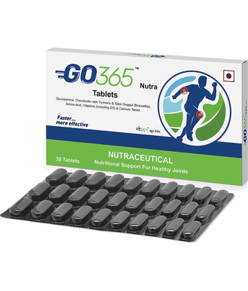 Go 365 Nutra Tablet For Joint Health With Glucosamine, Turmeric, Calcium & Vitamin D3