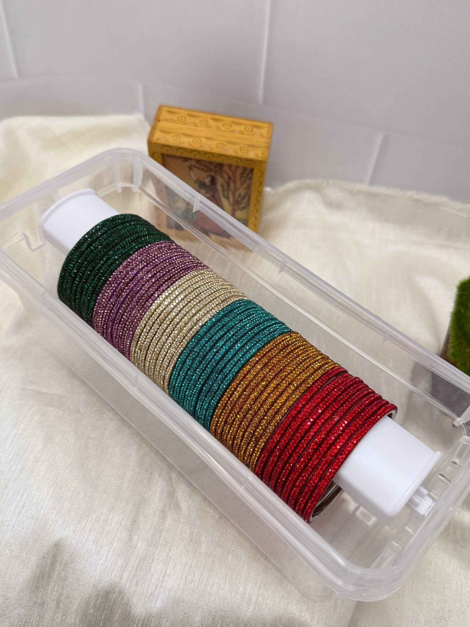 Luxurious Metal Bangles Set with Box 0045 (6 Colours)-2.4