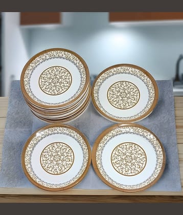kitchrox 12 Pcs Melamine Multi Color Quarter Plate