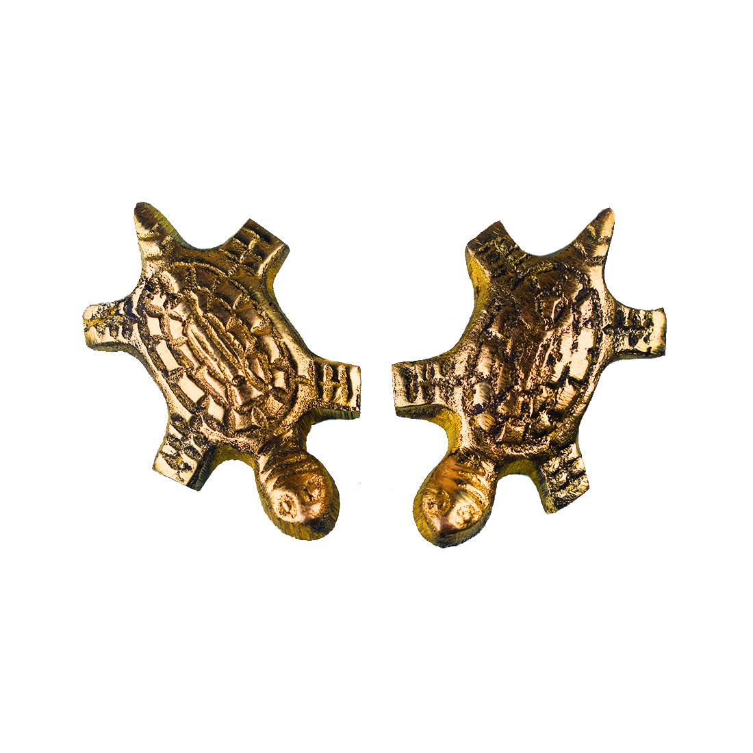 MAYAPURI Brass Turtle for Vastu Feng Shui Tortoise, Good Luck | Best Wishes Gift, Small Size: 2 inch