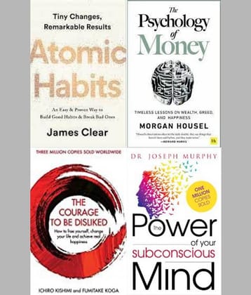 Atomic Habits + The Psychology of Money+ The Courage To Be Disliked + The Power Of Your Subconscious Mind