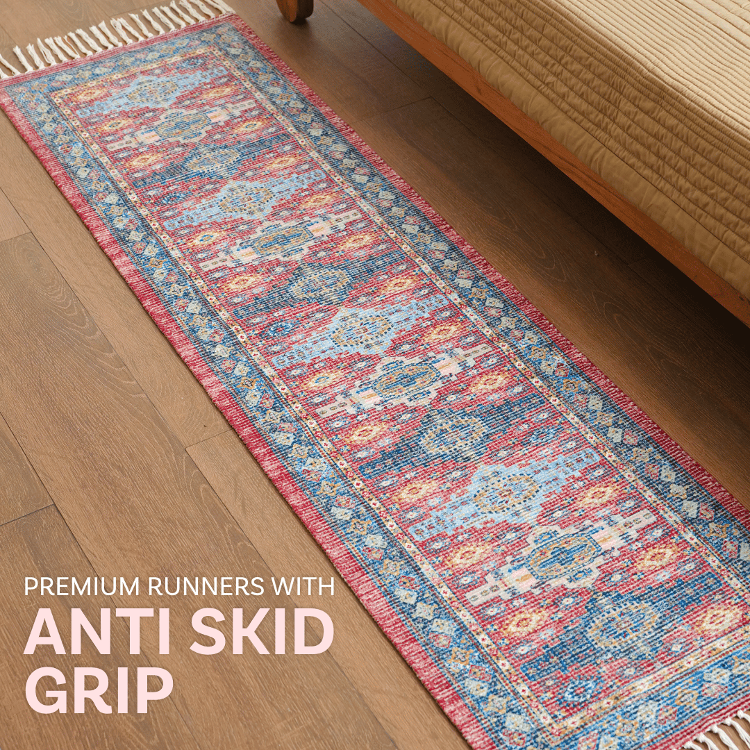 Royal Azure Tapestry Bedside Runner-20"x60" / Single