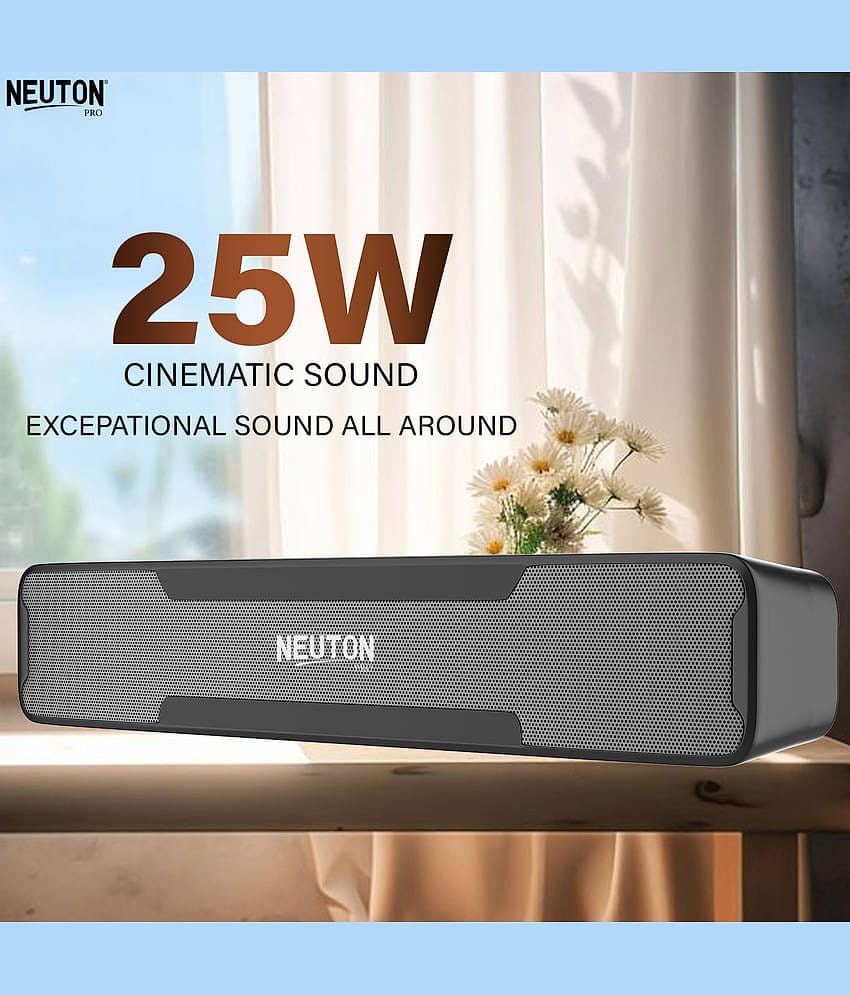 NEUTON PRO TOP BAR 25 W Bluetooth Speaker Bluetooth v5.0 with USB,SD card Slot,Aux Playback Time 5 hrs Black