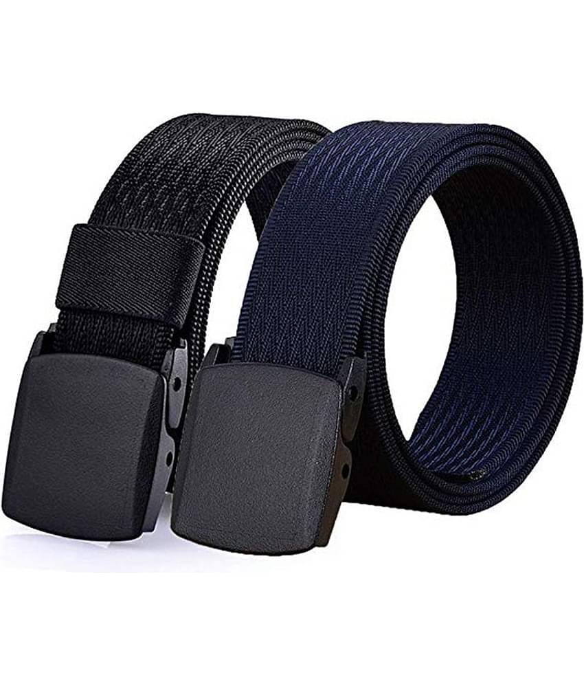 Edifier - Multicolor Nylon Men's Casual Belt ( Pack of 2 )
