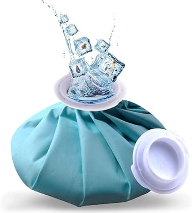 Ice Pack Bag with Reusable Ice Cubes, Blue, Cold Therapy for Pain Relief, Injuries, Swelling, 9 Inch