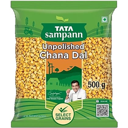 Tata Sampann Unpolished Chana Dal, 500 g Pouch