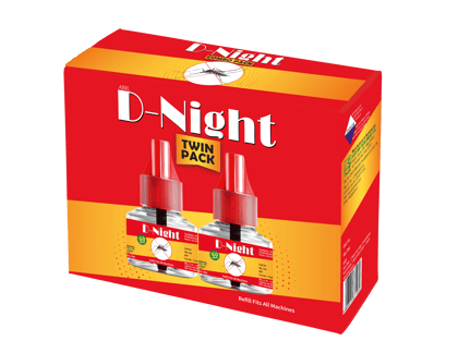 D-Night Mosquito Liquid Vaporizer Twin Pack ( Day & Night protection from Mosquito. )