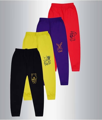Santee Pack of 4 Boys Cotton Blend Trackpant ( Multicolor )