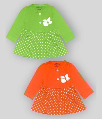 Babeezworld Baby Girls 100% Cotton Frocks ( Multi )