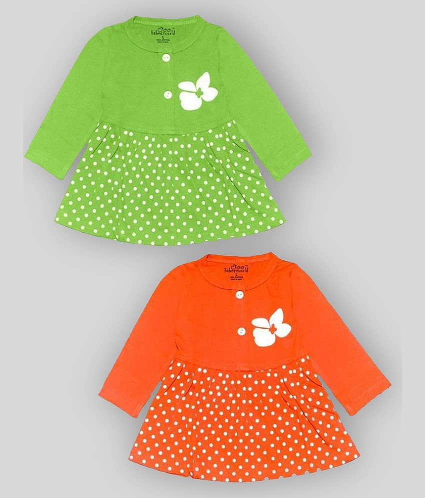 Babeezworld Baby Girls 100% Cotton Frocks ( Multi )