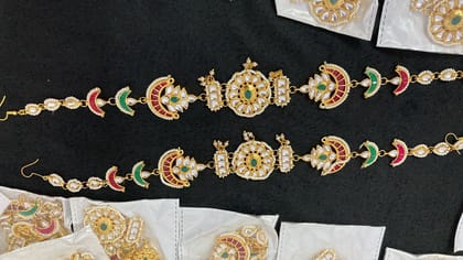 ZEVAR I Royal Look Jadau Handcrafted Mathapatti