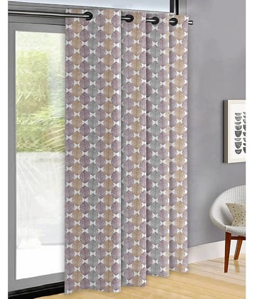 Oasis Hometex Nature Room Darkening Eyelet Curtain 7 ft ( Pack of 1 ) - Multicolor