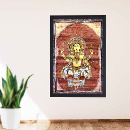 Lord Kartikeya Patta Tussar Painting Lord Kartikeya Patta Tussar Painting