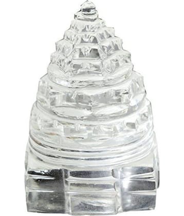 Rudra divine 100% Original lab cirtified 12-15gm Sphatik Shree Shri Yantra of Pure Natural Quartz Crystal Sphatik Gemstone - Based on Vastu for Good Luck & Money