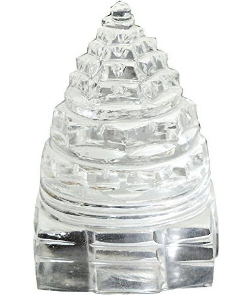 Rudra divine 100% Original lab cirtified 12-15gm Sphatik Shree Shri Yantra of Pure Natural Quartz Crystal Sphatik Gemstone - Based on Vastu for Good Luck & Money