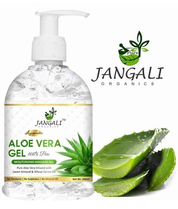 PURE Jangali ORGANICS Aloe Vera Gel For Skin Acne, Scars, Dark spots Face & Hair 300ML