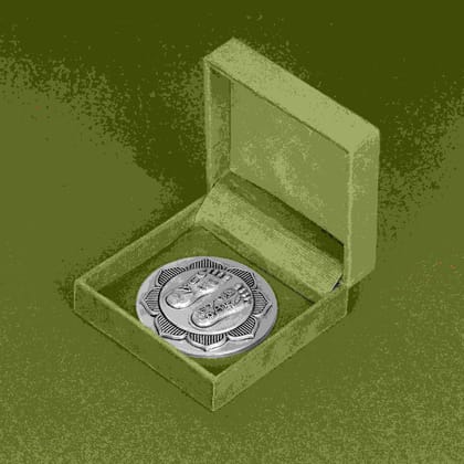 Lakshmi Charan on Lotus  Set on Elegant Wooden Plank/Rose Quartz